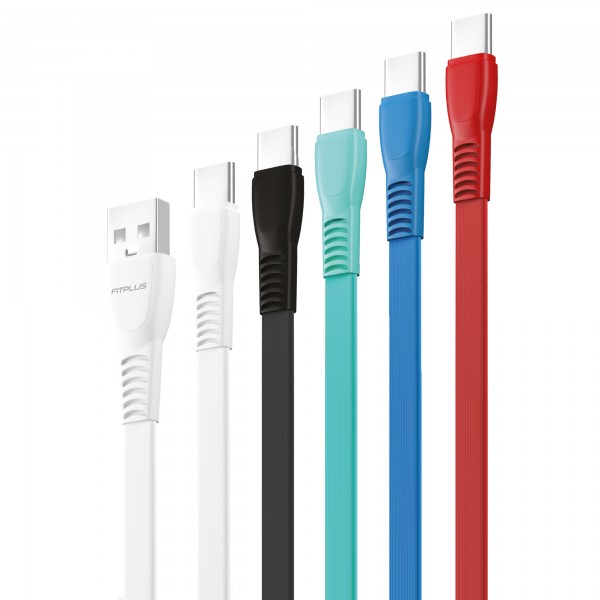 FitPlus Flat FS-403 Type-C Data/Şarj Kablosu 2.4A 1mt…
