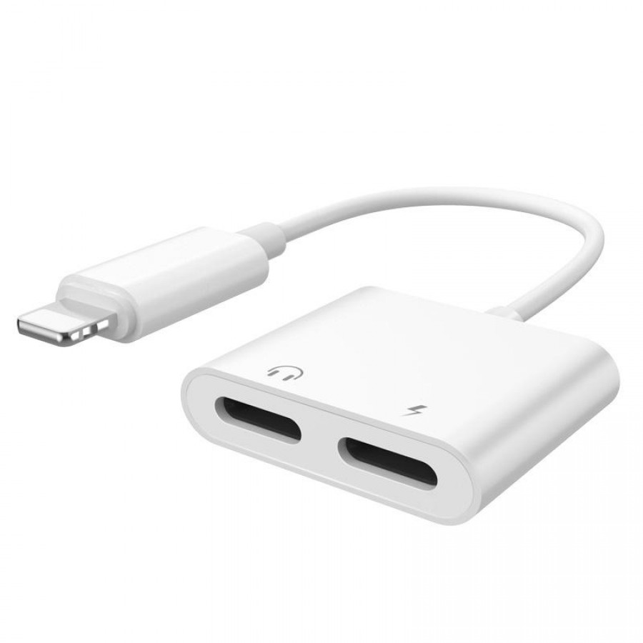 FitPlus JBC-016 Lightning Kulaklık ve Şarj Çoklayıcı Splitter Adaptör