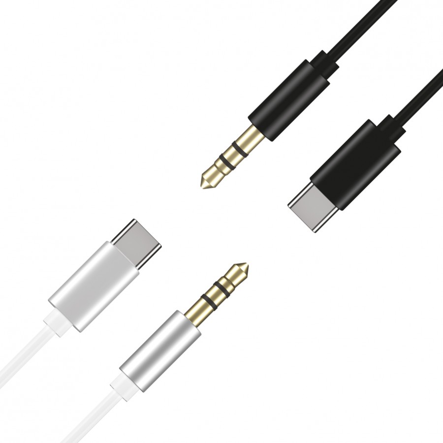 FitPlus Sound FP-030 Type-C to 3.5mm AUX Ses Kablosu 1mt