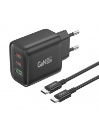 Foneng GaN10 65W 2xType-C 1x USB 3 Girişli Type-C 