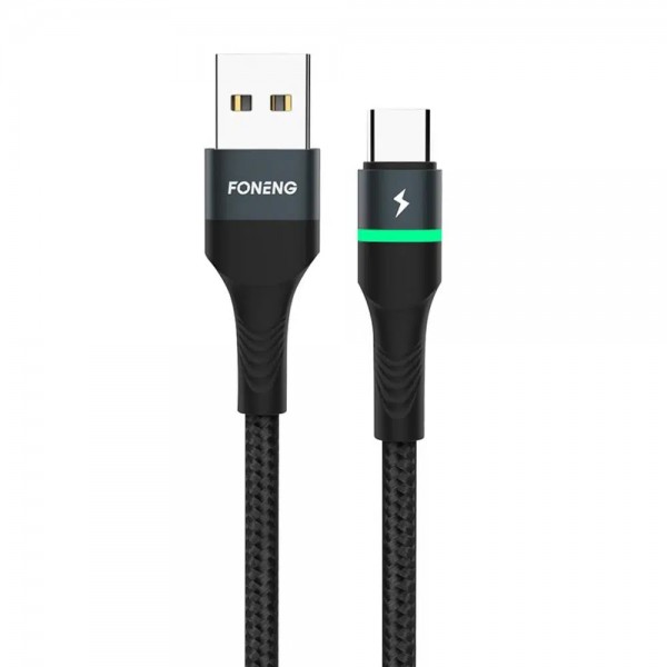 Foneng X79 66W USB-A to Type-C Örgü 1m Data ve Şarj Kablosu… Foneng X79 66W USB-A to Type-C Örgü 1m Data ve Şarj Kablosu…