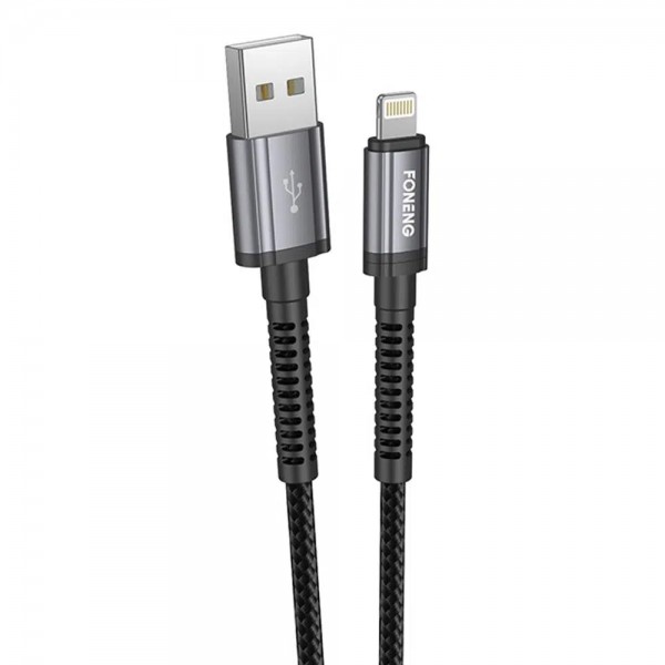 Foneng X83 USB-A to Lightning Örgü 1m Data ve Şarj Kablosu…