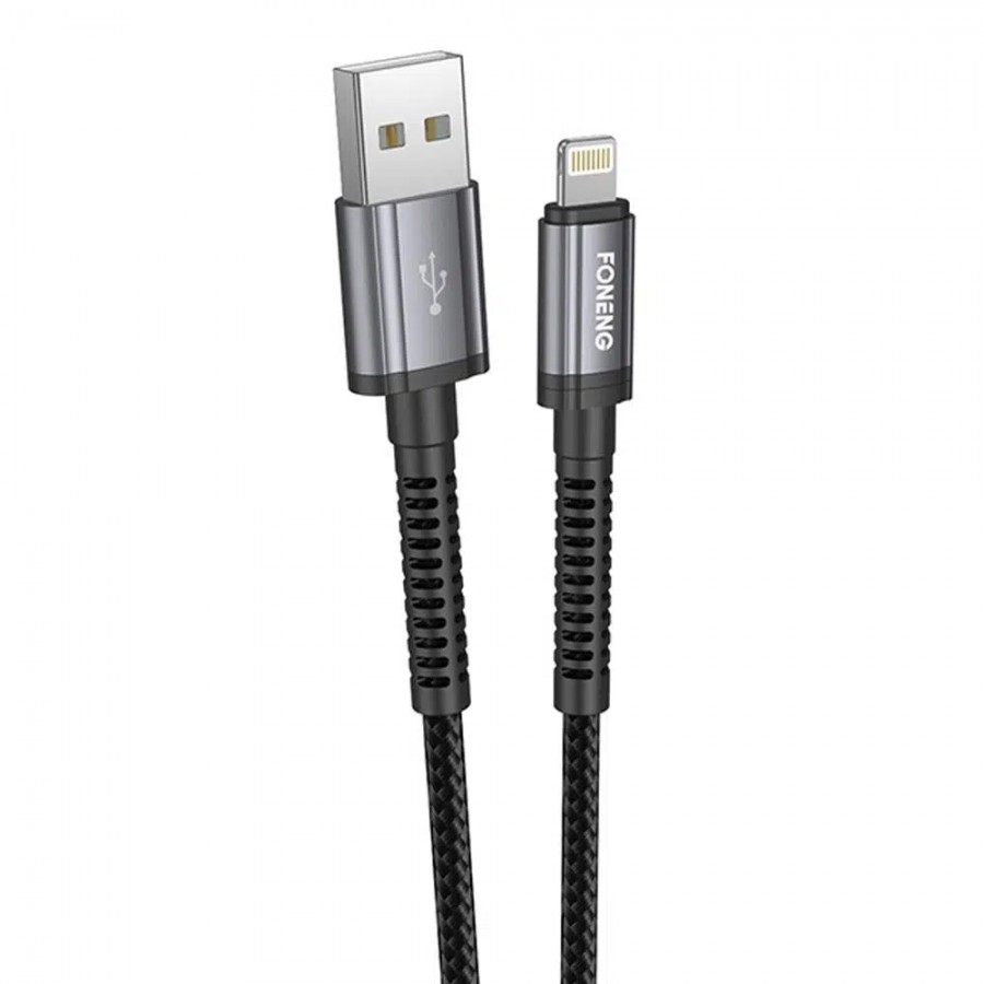 Foneng X83 USB-A to Lightning Örgü 1m Data ve Şarj Kablosu Foneng X83 USB-A to Lightning Örgü 1m Data ve Şarj Kablosu