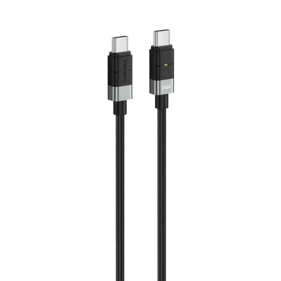 Foneng XS03 60W Type-C to Type-C Işıklı Örgü 1.2m Hızlı Data ve Şarj Kablosu Foneng XS03 60W Type-C to Type-C Işıklı Örgü 1.2m Hızlı Data ve Şarj Kablosu