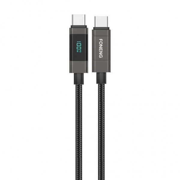 Foneng XS05 100W Led Göstergeli Type-C to Type-C Örgü 1.2m Data ve …