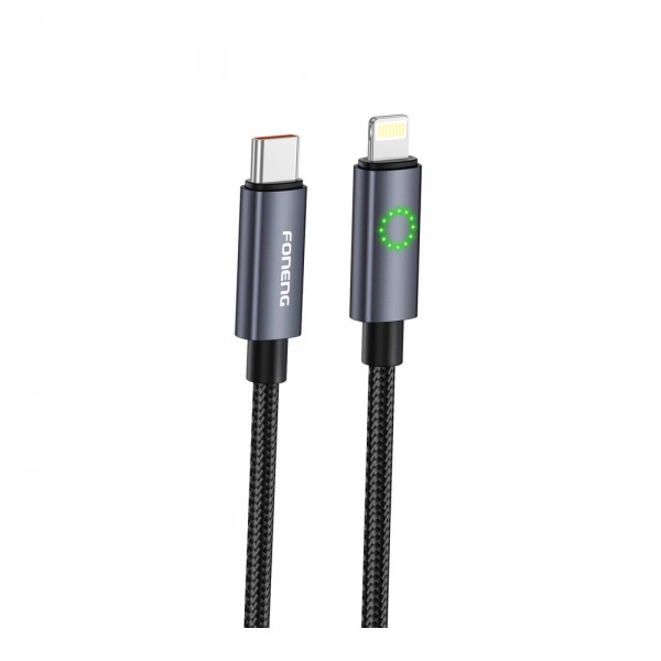 Foneng XS08 27W Type-C to Lightning Örgü 1.2m Data ve Şarj Kablosu… Foneng XS08 27W Type-C to Lightning Örgü 1.2m Data ve Şarj Kablosu…