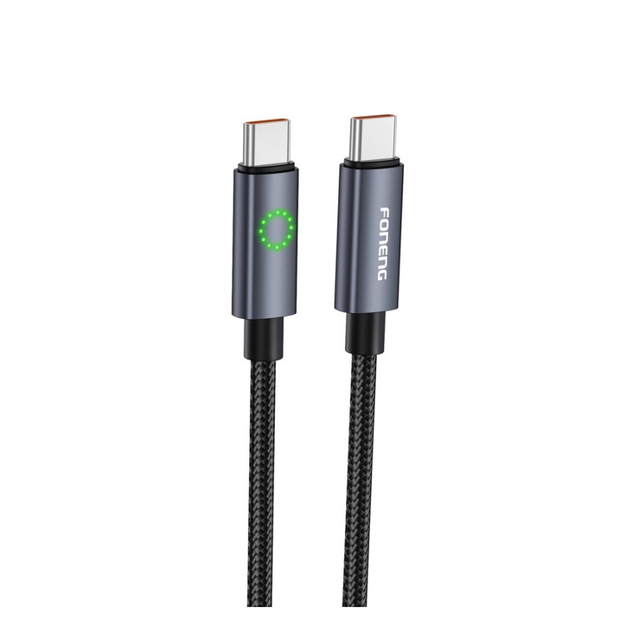 Foneng XS08 60W Type-C to Type-C Örgü 1.2m Data ve Şarj Kablosu Foneng XS08 60W Type-C to Type-C Örgü 1.2m Data ve Şarj Kablosu