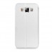 Samsung Galaxy A5 (A500) Yan Kapaklı Kenar Göstergeli Kılıf Beyaz