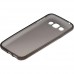 Samsung Galaxy E5 (E500) Kılıf Soft Silikon Şeffaf-Siyah Arka Kapak