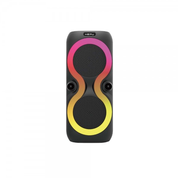 HEPU HP-110 8W Mikrofonlu RGB Led Kablosuz Bluetooth Hoparlör