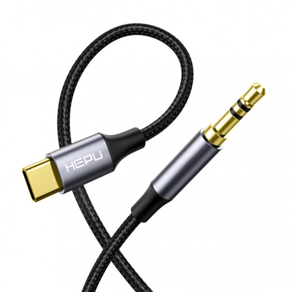 HEPU HP-20T Type-C - 3.5mm AUX Ses Kablosu 1mt…