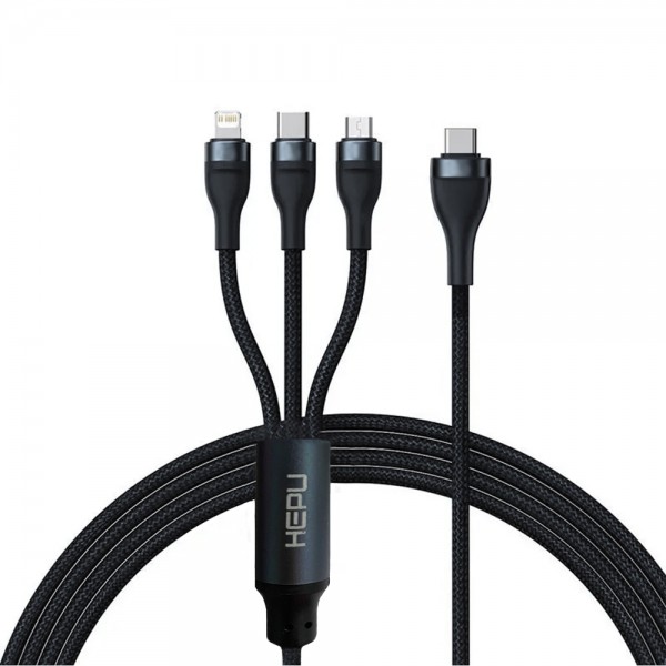 HEPU HP-26 Type-C + Lightning + Micro PD 20W 1.2mt Şarj ve Data Kablo…