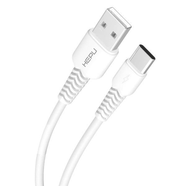 HEPU HP-425 Mild USB - Type-C QC3.0 3.1A Şarj Kablosu 30cm Beyaz…
