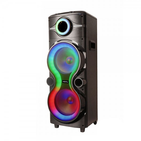 HEPU HP-922 80W Taşınabilir Şarjlı RGB Bluetooth Hoparlör 2*10 inç 2x Karaoke