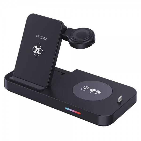 HEPU HP-W01 4in1 15W Hızlı Şarj Destekli Katlanabilir Kablosuz Şar…