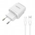 HEPU HP617M 2.1A Seyahat Şarj Aleti USB-Micro USB Kablo Set