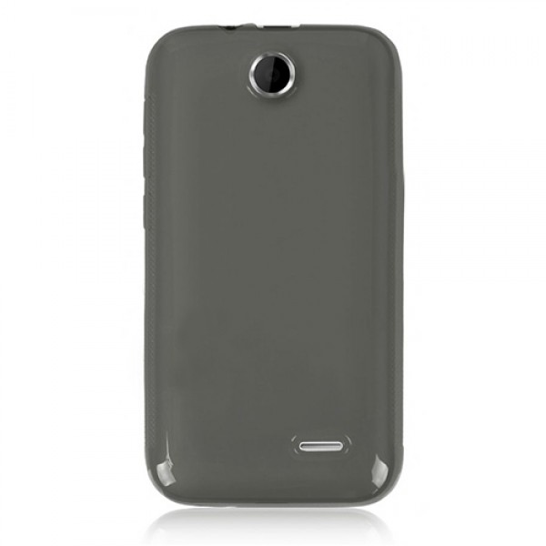 HTC Desire 310 Mini Kılıf Soft Silikon Şeffaf-Siyah Arka Kapak…
