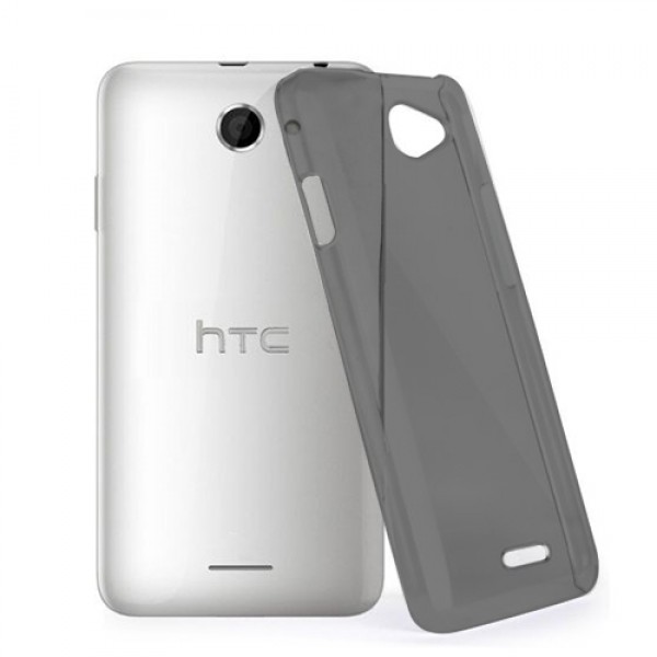 HTC Desire 516 Kılıf Soft Silikon Şeffaf-Siyah Arka Kapak…