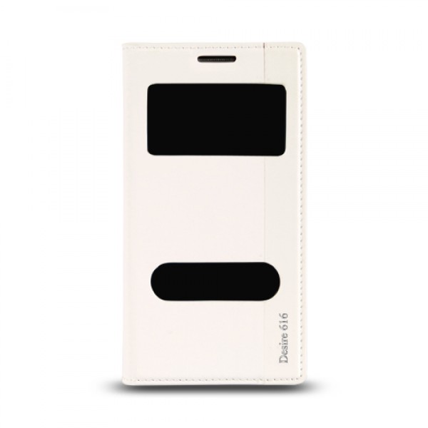 HTC Desire 616 Gizli Mıknatıslı Pencereli Magnum Kılıf Beyaz…