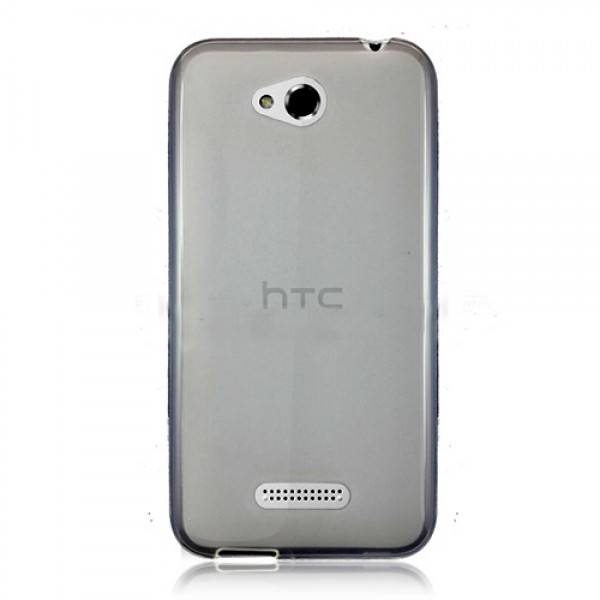 HTC Desire 616 Kılıf Soft Silikon Şeffaf-Siyah Arka Kapak…