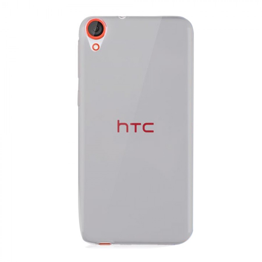 HTC Desire 820 Kılıf Soft Silikon Şeffaf-Siyah Arka Kapak