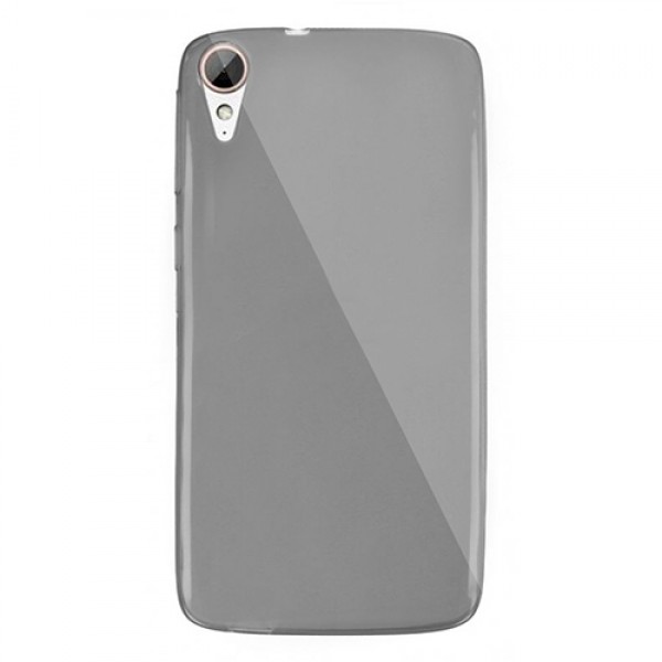 HTC Desire 828 Kılıf Soft Silikon Şeffaf-Siyah Arka Kapak…