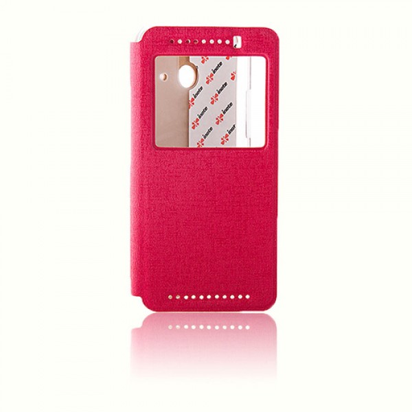 HTC One E8 Yan Kapaklı Standlı Kılıf Kırmızı…