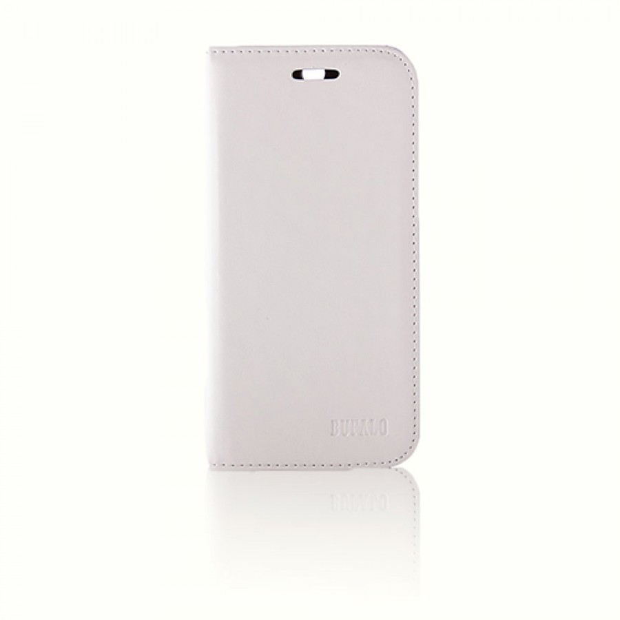 HTC One M8 BUFALO Gizli Mıknatıslı Cüzdanlı ve Kılıf Beyaz