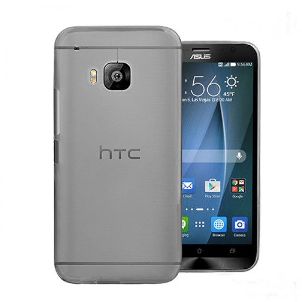 HTC One M9 Kılıf Soft Silikon Şeffaf-Siyah Arka Kapak…