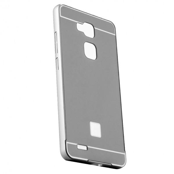 Huawei Ascend Mate 7 Arkası Metal TPU Kapak Armor Füme…