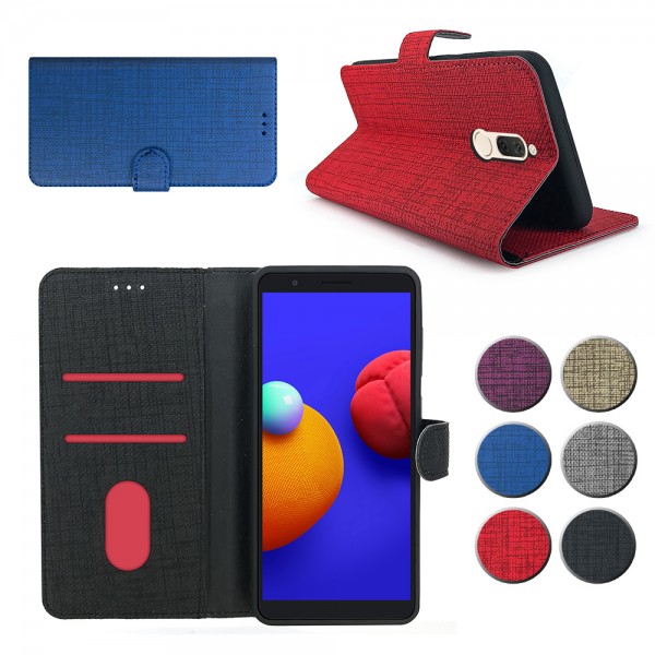 Huawei Mate 10 Lite Kılıf FitCase Fabric Kapaklı Cüzdanlı…