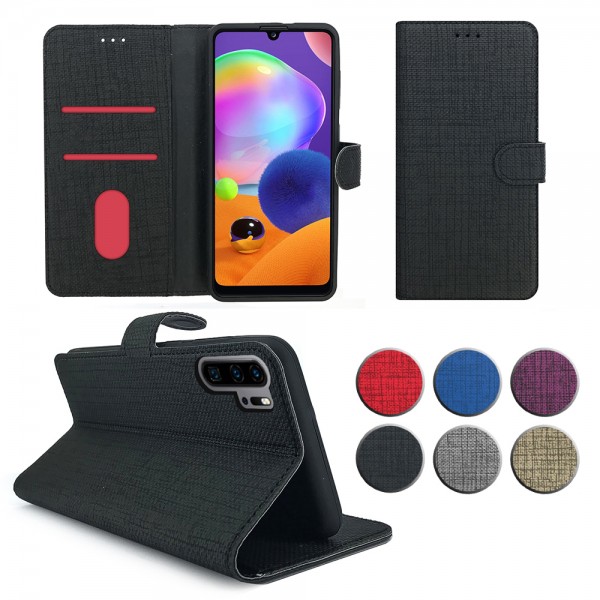 Huawei P30 Pro Kılıf FitCase Fabric Kapaklı Cüzdanlı…