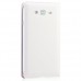 Samsung I9060 Grand Neo S View Dikişli Deri Çift Pencereli Kılıf Beyaz