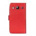 Samsung I9300 S3 Dikişli Cüzdanlı ve Standlı Kılıf Kırmızı