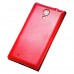 Samsung I9500 Galaxy S4 S View Dikişli Deri Pencereli Kılıf Kırmızı