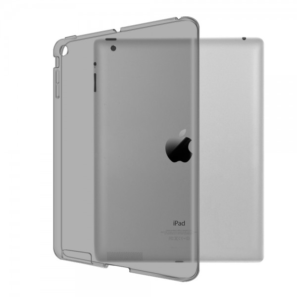 iPad 2 / iPad 3 / iPad 4 Kılıf Silikon Şeffaf-Siyah Arka Kapak…