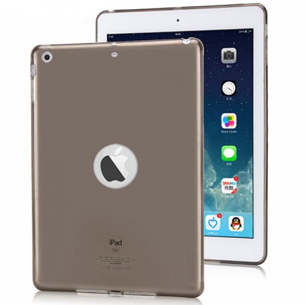 iPad Air Kılıf Şeffaf-Siyah Silikon Arka Kapak…