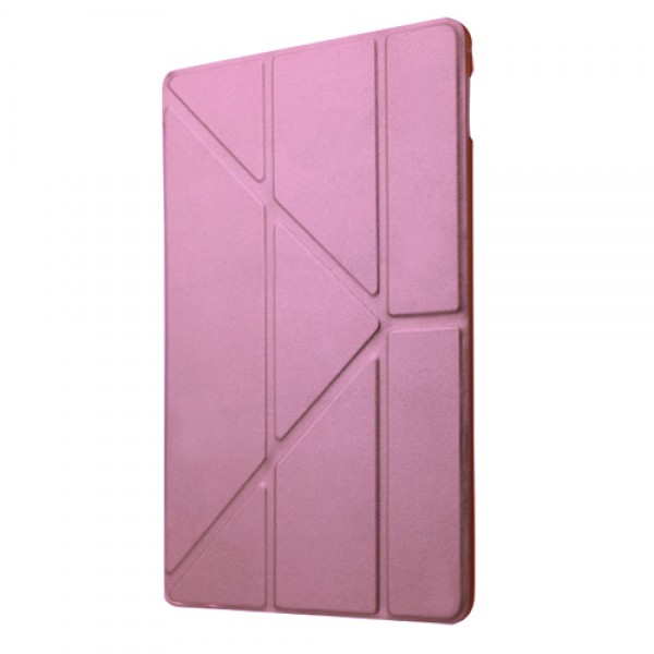 iPad Mini / Mini 2 / Mini 3 Üçgen Çizgili Standlı Kılıf Pembe…
