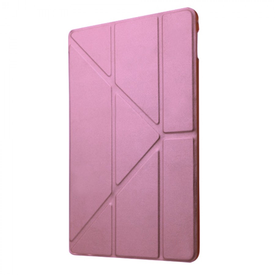iPad Mini / Mini 2 / Mini 3 Üçgen Çizgili Standlı Kılıf Pembe