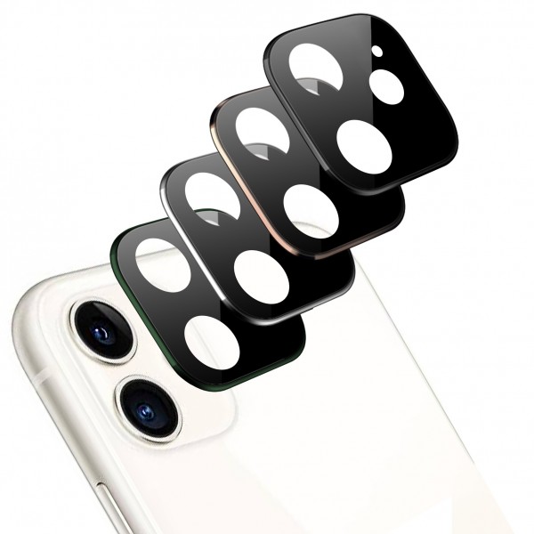 iPhone 11 Kamera Lens Koruyucu Metal Kenarlı Cam…