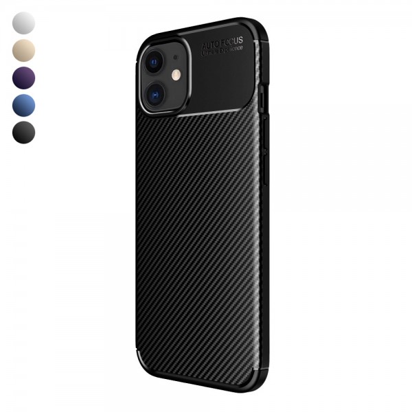 iPhone 11 Kılıf Focus Carbon Desen Silikon Kapak…