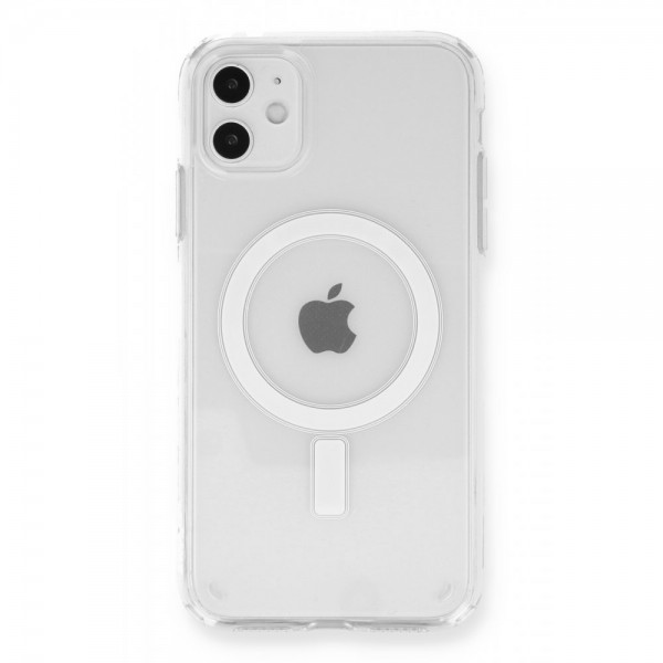 iPhone 11 Kılıf Magsafe Özellikli Şeffaf Silikon Kapak…