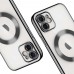 iPhone 11 Kılıf Magsafe Özellikli Metal Lazer Silikon Kapak