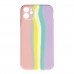 iPhone 11 Kılıf Rainbow Renkli Kamera Korumalı Lansman Silikon Kapak