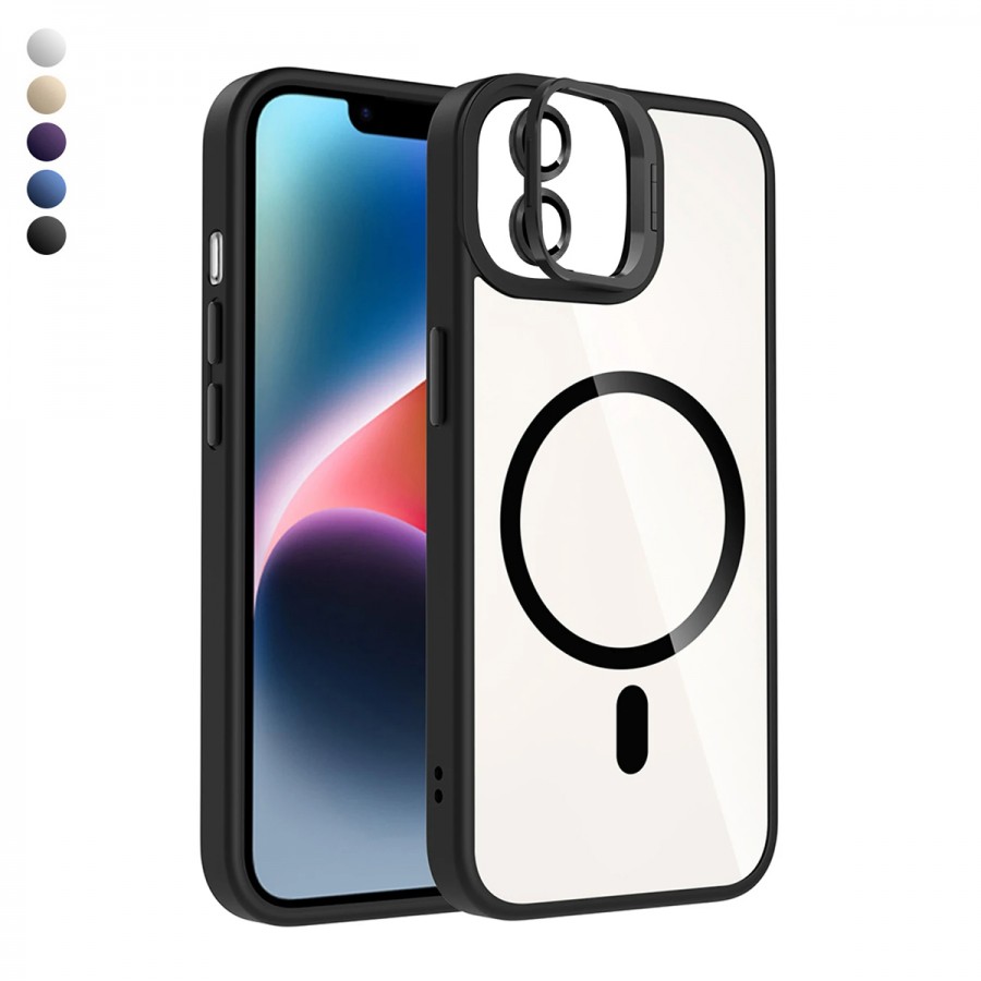iPhone 11 Kılıf Remim Magsafe Lensli Kamera Standlı Kapak iPhone 11 Kılıf Remim Magsafe Lensli Kamera Standlı Kapak
