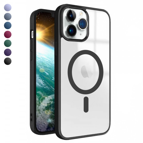 iPhone 11 Pro Magsafe Özellikli Renkli Clear Case Kapak