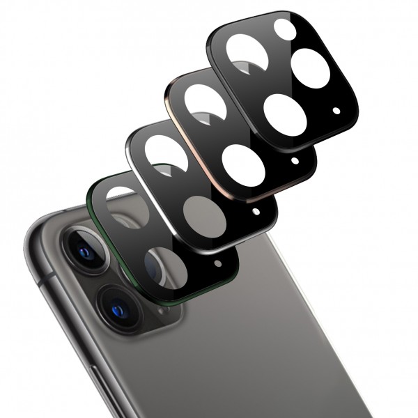 iPhone 11 PRO MAX Kamera Lens Koruyucu Metal Kenarlı Cam…