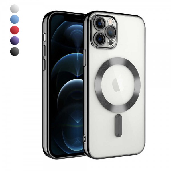 iPhone 11 Pro Max Kılıf Magsafe Özellikli Metal Lazer Silikon Kapak…