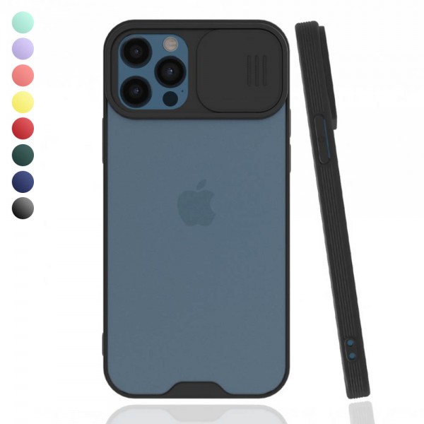 iPhone 12 / 12 Pro Kılıf Kamera Koruma Kapaklı Platin Matte Silikon…
