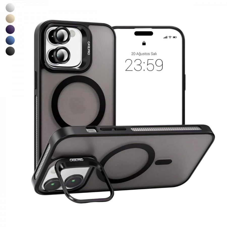 iPhone 12 Kılıf Armor Seri Magsafe Uyumlu Stand Özellikli Kamera Lensli Kapak iPhone 12 Kılıf Armor Seri Magsafe Uyumlu Stand Özellikli Kamera Lensli Kapak